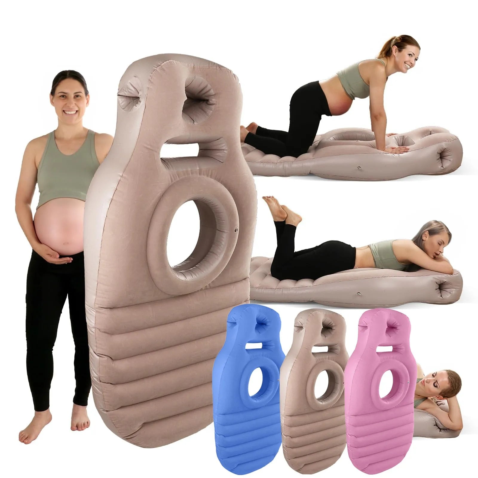 Inflatable Pregnancy Pillow with Belly Hole - Sleeping Mat