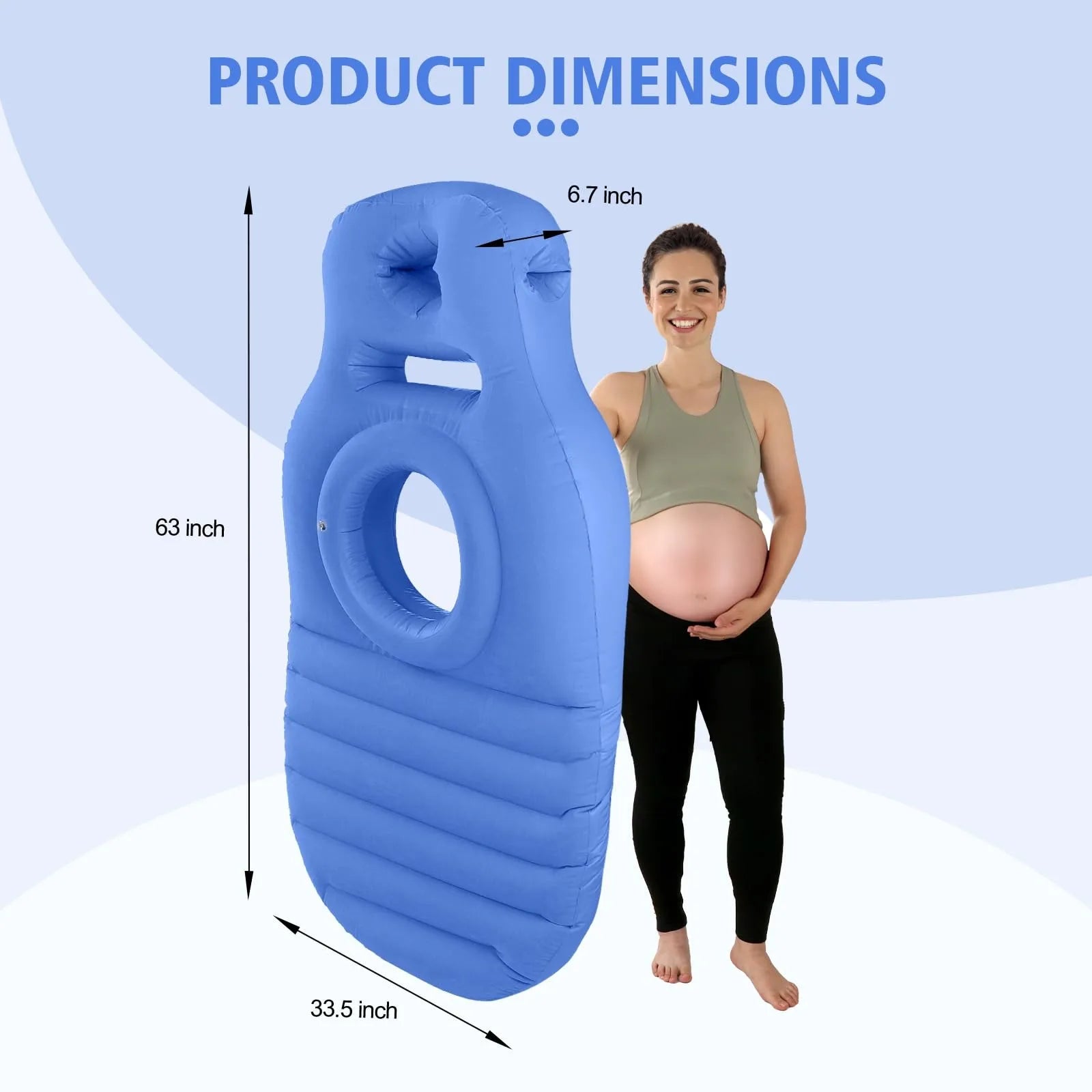 Inflatable Pregnancy Pillow with Belly Hole - Sleeping Mat