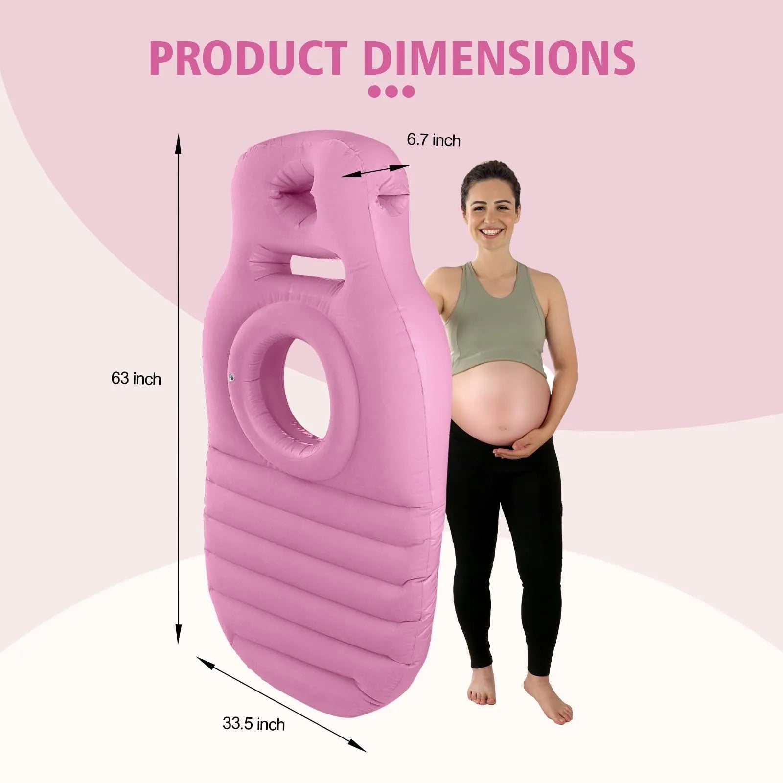 Inflatable Pregnancy Pillow with Belly Hole - Sleeping Mat